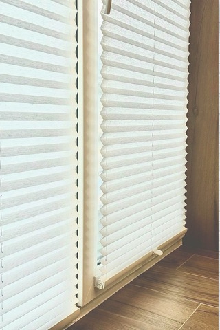Hanedizayn Yapıştırmalıdır Plise Perde Beyaz Cam Balkon Perdesi ,mutfak Perdesi , Ofis Perdesi Beyaz