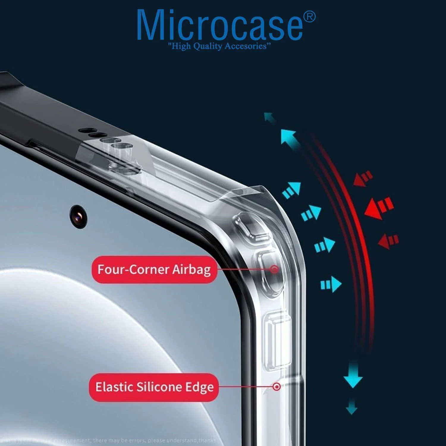 Microcase Huawei Honor Magic 7 Lite/honor X60 Pro/honor X9c 5g İle Uyumlu Airbag Serisi Darbeye Dayanıklı Köşe Korumalı Tpu Kılıf - Al3370 Şeffaf