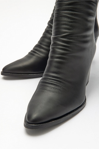 Luvishoes Luvi Shoes Laval Siyah Cilt Kadın Bot Sıyah Cılt