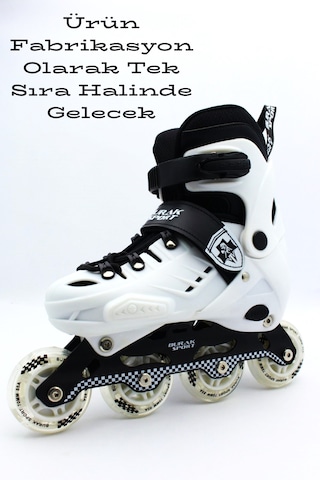 Profesyonel Işıklı Silikon Teker Ayarlanabilir Çocuk-yetişkin Pat Beyaz