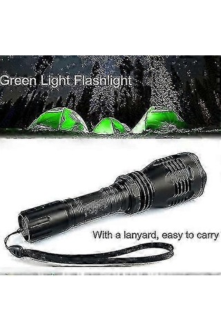 Yeşil Işık Süper Güçlü 2000 Lümen Taktik El Feneri Uzaktan Şarj Edilebilir Su Geçirmez Avcılık El Feneri Kamp, Dağcılık, Yürüyüş F26 Diğer