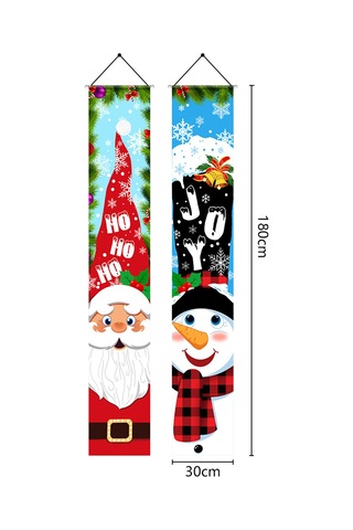 Noel Kapısı Banner Desen Noel Baba Hediye Banner Duvar Kapısı Noel Partisi 61