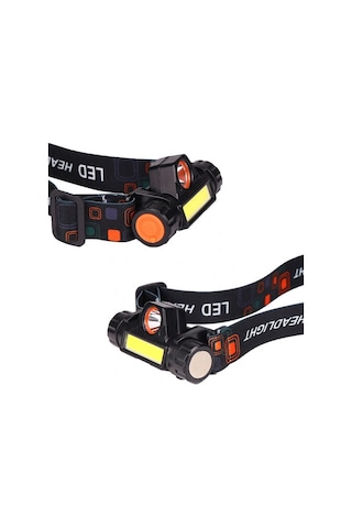Kafa Lambası 8 Saat Dayanıklı Şarjlı Sensörlü Mıknatıslı Kamp Balıkçılık- Acil Durum Feneri Beyaz