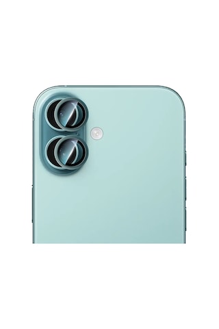 Apple Uyumlu iPhone 16 Caseworld Alloy Serisi Oleofobik Anti Reflective Kamera Lens Koruyucu Yeşil