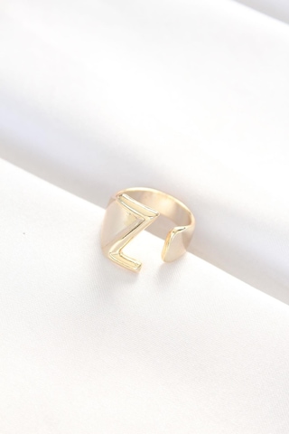 Z Harfli Altın Renk Ayarlanabilir Yüzük Altın