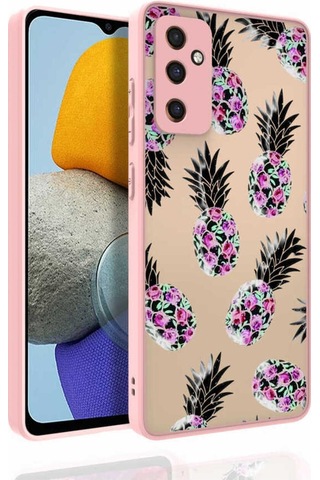 Samsung Uyumlu Galaxy M23 Kılıf Desenli Kamera Korumalı Parlak Zore Nora Kapak NO1