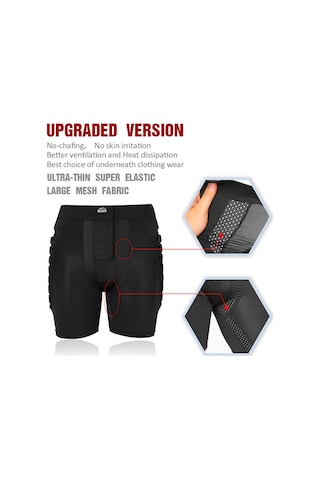 Ximistore9 Yetişkinler İçin Xl Boy Siyah Spandex Kayak Bel Koruma Şortu 249g Diğer