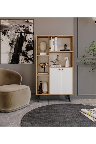 Rosepal Mobilya Milano 2 Kapaklı 7 Bölmeli Kitaplık