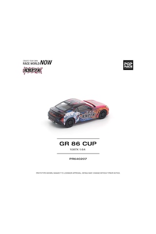 Pop Race Toyota Gr86 Cup 1087x Livery 1:64 Diecast Model Araba Kırmızı