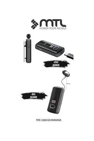 Makaralı Bluetooth Kulaklık Digital Göstergeli Çift Telefon Destekli Mt983