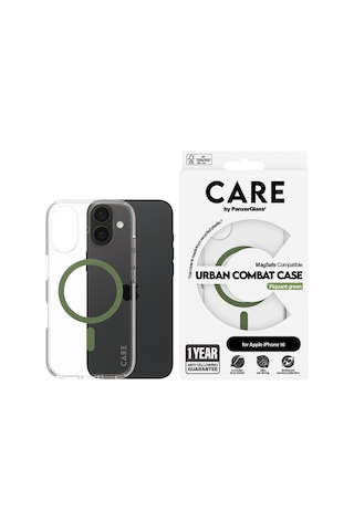 Flagship Apple Uyumlu iPhone 16 Magsafe  Urban Combat Şeffaf-yeşil Telefon Kılıfı Yeşil