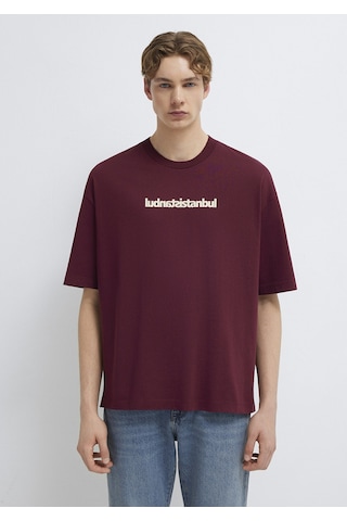 Mavi - İstanbul Baskılı Bordo Tişört 0613591-70426 Bordo