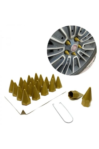 Sivri Mermi Bijon Kapağı Sökme Aparatlı Altın Sarısı 17mm