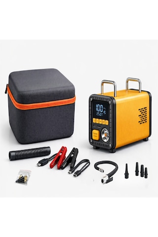 12v 1600a Akü Takviye Cihazı 150 Psı Dijital Kompresörlü Taşınabilir Güç İstasyonu