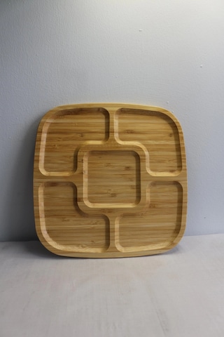 Bambu Sunum 25cm-5 Bölmeli Çok Renkli