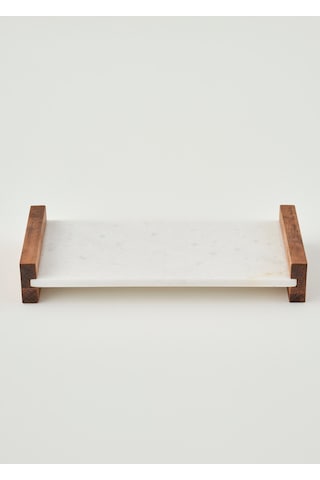 Bella Maison Olmo Mermer Dekoratif Tepsi Naturel 15x30 Cm