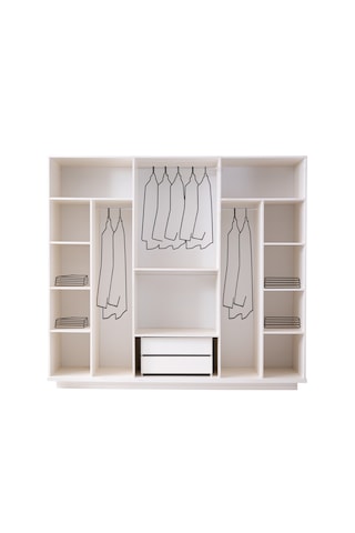 Toronto 6 Kapaklı Gardırop %100 Mdf