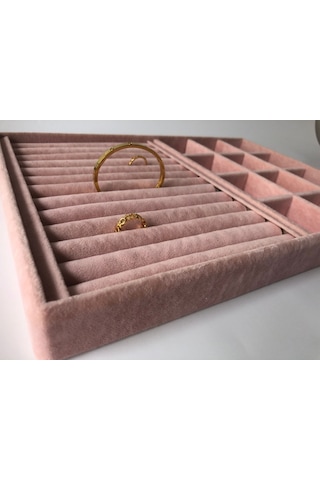 Yerli Üretim Venedik Model Süet Kumaş Pembe 34/24 Cm Tırnaklı-sos