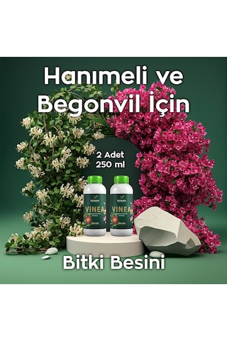 Vinea İkili 250 Ml 2 Adet Dış Mekan Süs Bitkisi Besini - Begonvil Ve Hanımeli İçin Hızlı Büyüme 250 ML