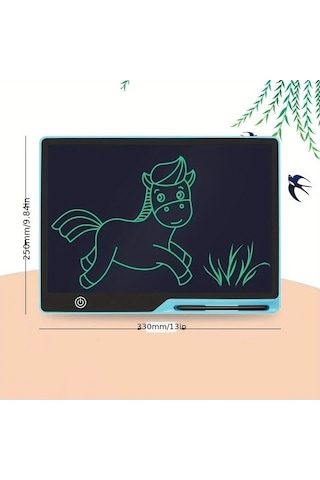 Trendooze 16 Inç Sunshine022 Usb Şarjlı Mavi Lcd Yazı Tableti C Tipi Dayanıklı Eğitim Hediyesi Mavi Mavi