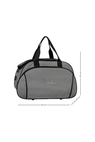 Galb Leather Modern Kumas Full Astarli Kopuklu El Ve Omuzda Tasinabilir Seyahat Ve Spor Cantasi Gri