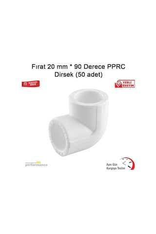 Fırat 20 Mm * 90 Derece Pprc Dirsek (50 Adet)