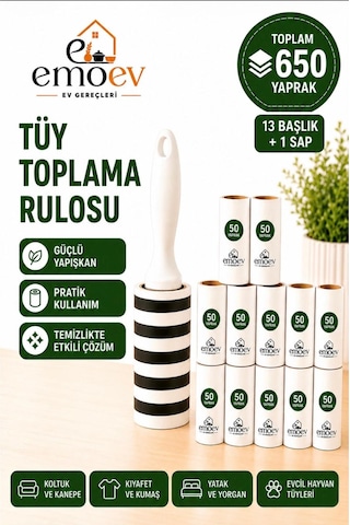 Tüy Toplayıcı Rulosu Seti 13 Başlık 650 Yaprak Kedi Köpek Tüyü Ve Toz Toplayıcı Mega Paket Tüy Toplayıcı Rulosu Seti 13 Başlık 650 Yaprak Kedi Köpek Tüyü Ve Toz Toplayıcı Mega Paket