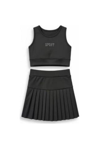 Miniğimin Cicileri Sport Büstiyer Ve Pileli Etek Kız Çocuk Ma... Siyah Miniğimin Cicileri Sport Büstiyer Ve Pileli Etek Kız Çocuk Ma... Siyah