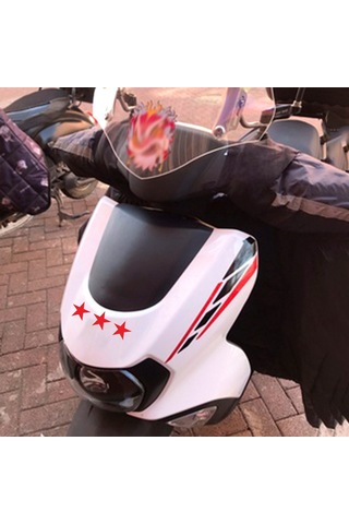 Monyee Motosiklet Vinil Sticker Seti Siyah-kırmızı D-2195: Stüdyo Dekorasyon, Kolay Kurulum, Dayanıklı, Fender/tank/body Dıy