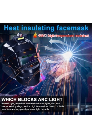 Xianwen Hallow Geevorks Otomatik Karartma Kaynak Yüz Maskesi