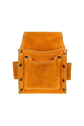 İş Çivisi Cebi Hakiki Deri Kalınlaştırılmış Aşınmaya Dayanıklı Çivi Yükleyici Bel Çantası Kemer Dahil Değildir