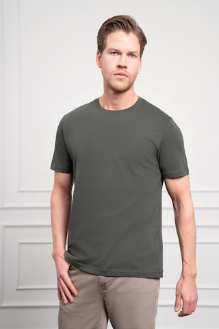 Haki Basic Düz %100 Pamuk Bisiklet Yaka Slim Fit Dar Kesim Kısa Kollu Tişört 99yc018001710 Haki