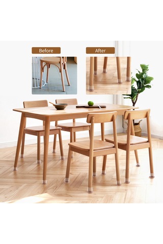 Neevoyu 8 Adet Kahverengi Kare M Boy Tpe Tabure Ayak Koruması - Sessiz Kaydırmalı, Zırtlı Ve Dayanıklı Mutfak Ofis Mobilya Ayaklık