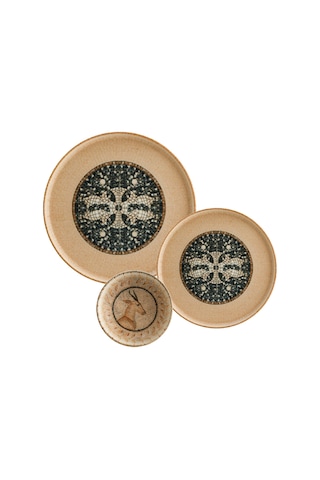 Bonna Porselen Mezopotamya Mozaik Kahve 18 Parça Set