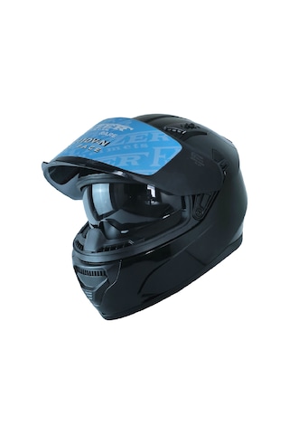 Fazer Ece 22.R06 Double Vizörlü Full Face Motor Kaskı Sİyah