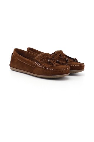 Gönderi(R) Gönderi R Kadın Taba Süet Fiyonklu Hakiki Deri Comfort Loafer Dyza86037180