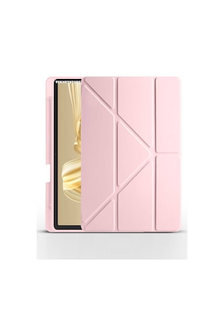 Huawei Matepad Pro 12.2" Kılıf Katlanır Kalem Bölmeli Silikon Standlı Uyku Modlu Akıllı Kapak Kapaklı Kılıf