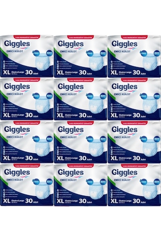 Giggles Hasta Bezi Yetişkin Emici Külot Ekstra Büyük Xl 360adet XL