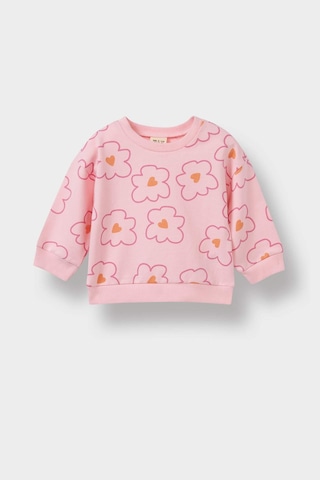 Defacto Kız Bebek 2li Takım Çiçekli Sweatshirt İspanyol Paça Tayt F0514a525aupn99 Pembe