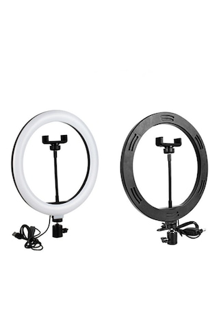 Led Işıklı Ayaklı Tripod 10 Inç Halka - Telefon Tutucu Youtuber