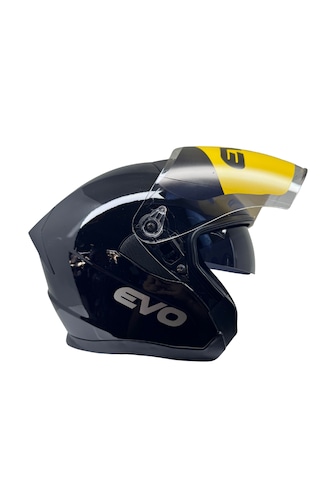 Kask Evo Marka Çenesiz Yarım Kask Sİyah