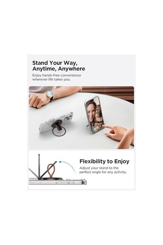 Magfit O-mag Apple Uyumlu iPhone İçin Manyetik Telefon Tutucu Magsafe Özellikli Ring Siyah Om104 - Amp08552