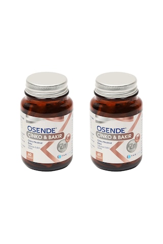 Osende Çinko & Bakır 60 Kapsül 2 Adet
