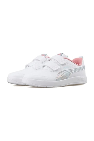 Puma Courtflexv3 Space Belle V Ps Çocuk Günlük Ayakkabı 40434501 Beyaz Beyaz