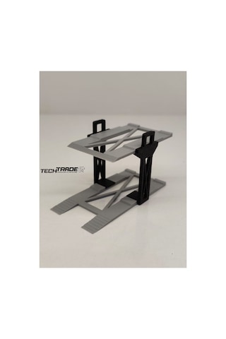 1/64 Ölçek Diorama 2 Araçlık Lift Siyah-gri