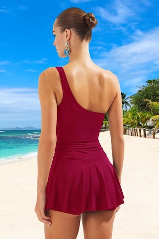Ersefa Yüzme Kıyafeti Tasarım Mayo Deniz Plaj Mayosu Swimsuit Premium Ka Bordo