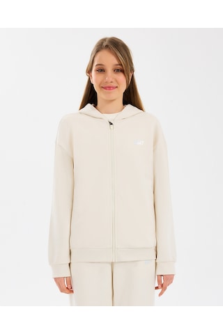Skechers G Essentials Fullzip Hoodie Sweatshirt Büyük Kız Çocuk Offwhite Sweatshirt Sk232219-102 BEYAZ