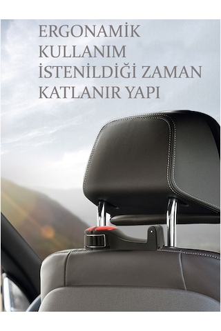 Batcell Çok Amaçlı Askılık Araba Araç İçi Cep Telefonu Tutucu