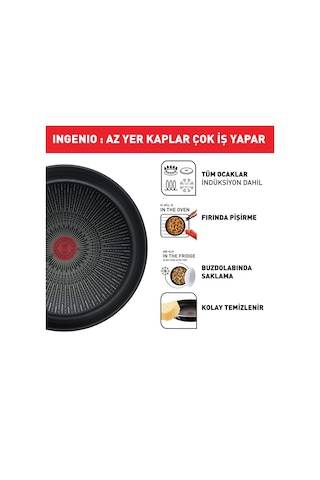 Tefal Titanyum Ingenio Unlimited 6x Büyük Set 13 Parça Siyah