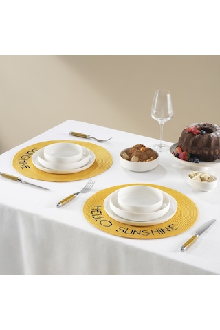 Karaca Home Sunshine Amerikan Servisi 2'li Set Sarı